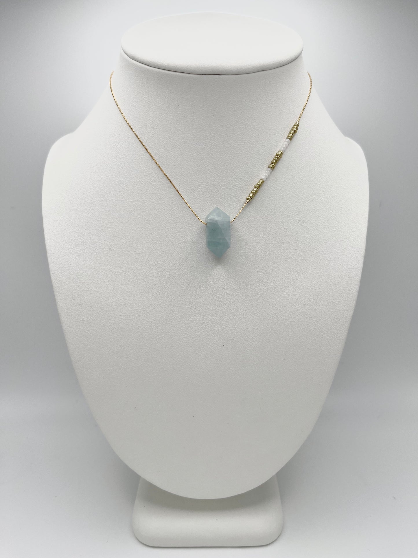 Aquamarine Crystal Alala Neckace