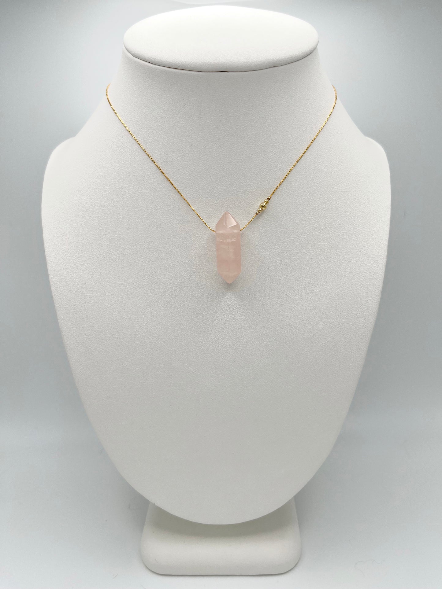 Rose Quartz Crystal Olesia Necklace