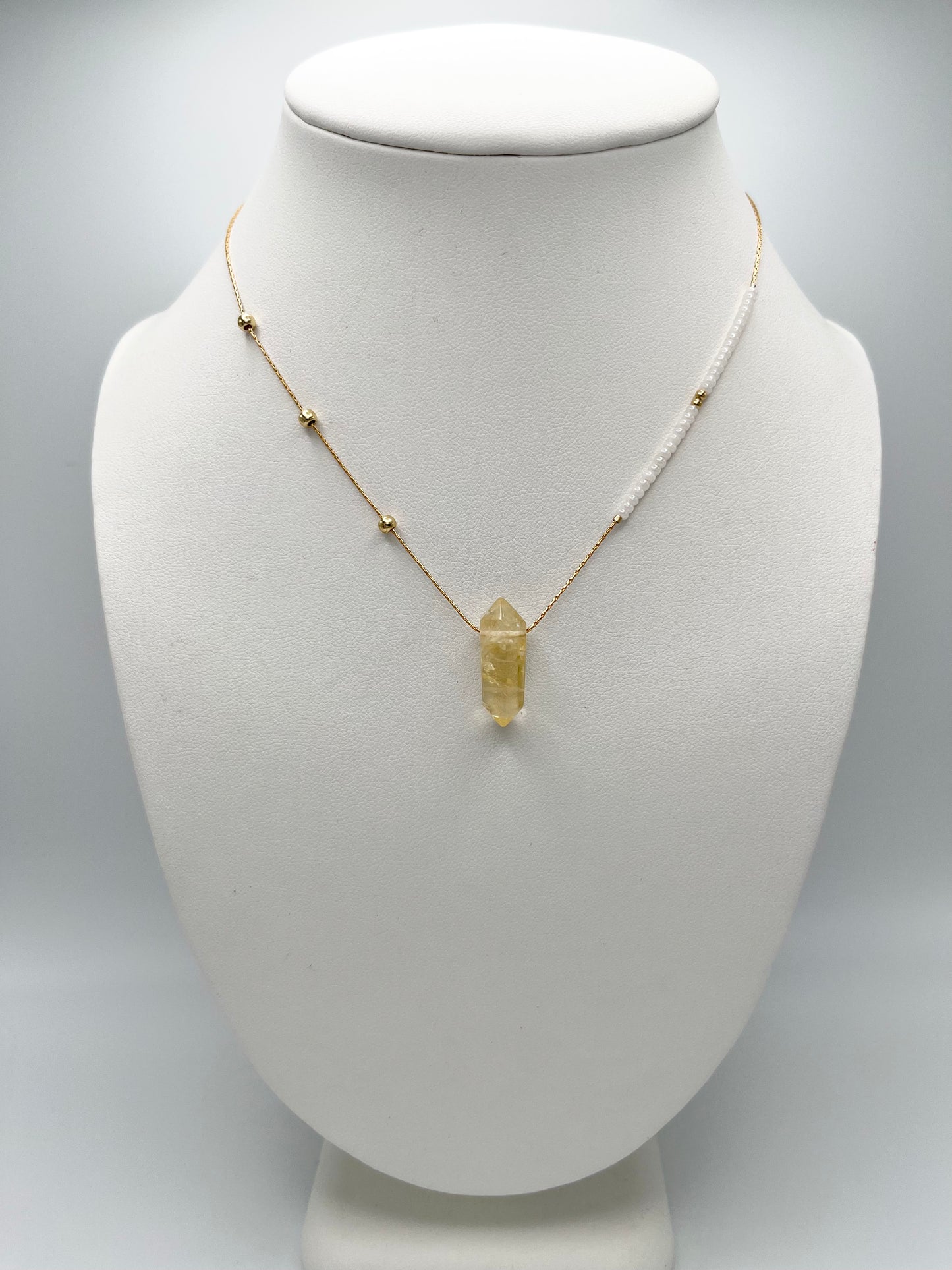 Citrine Crystal Arrow Necklace