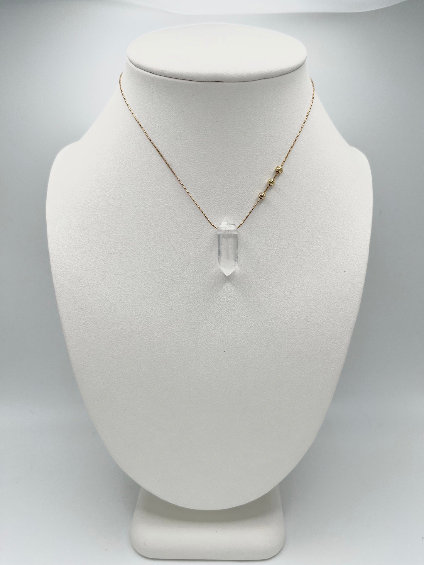 Clear Crystal Three Star Necklace