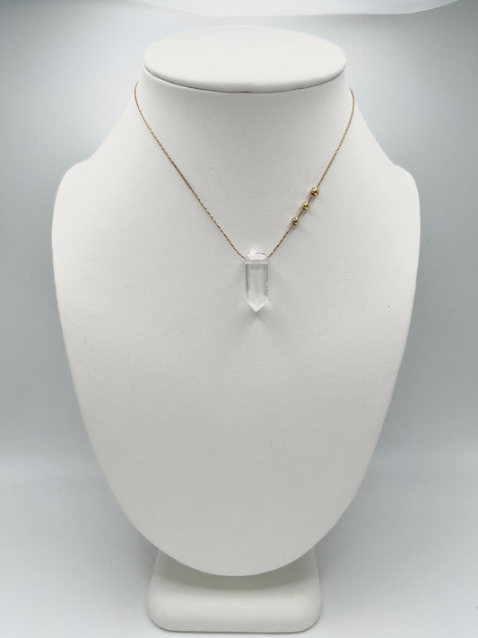 Clear Crystal Three Star Necklace
