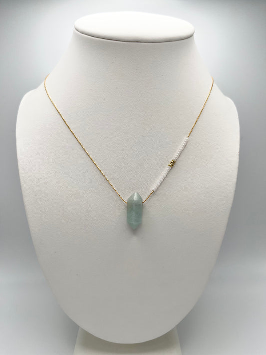 Aquamarine Crystal Little Sky Necklace