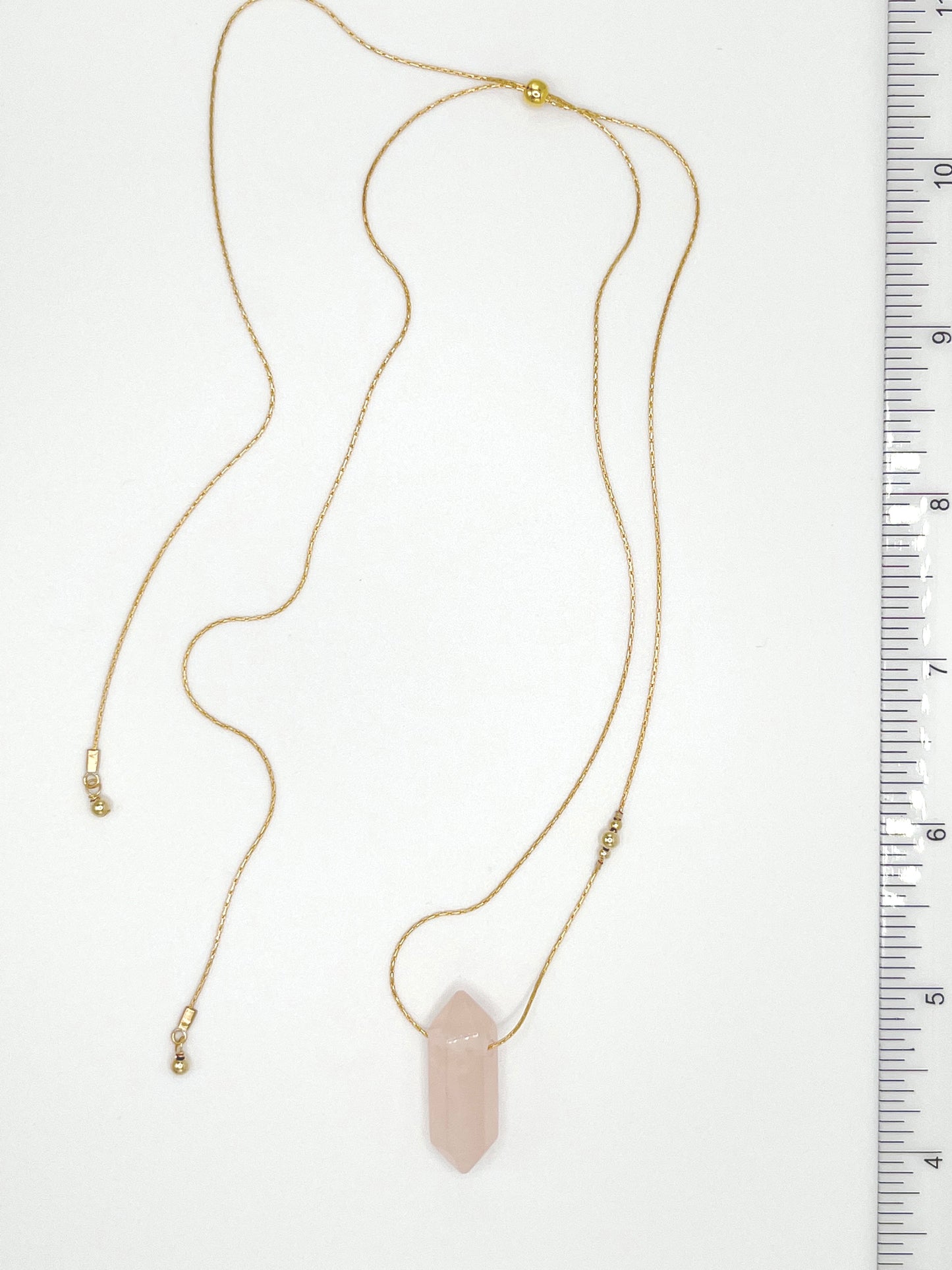 Rose Quartz Crystal Olesia Necklace