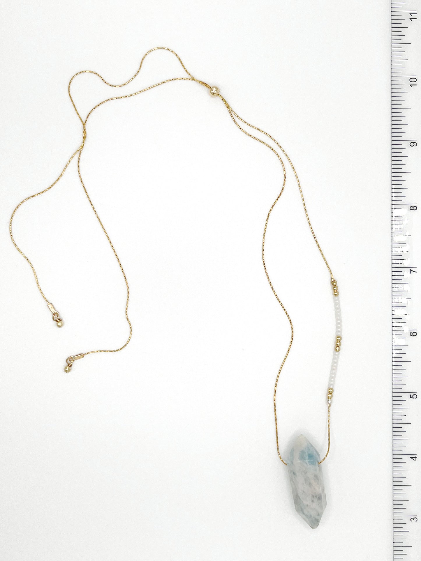 Aquamarine Crystal Whitewater Necklace