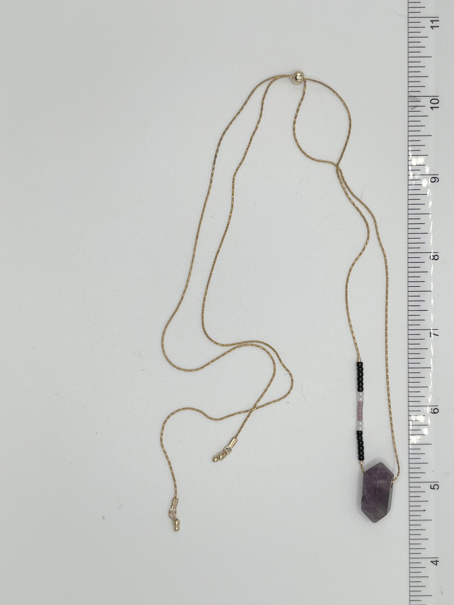 Amethyst Crystal Aztec Necklace