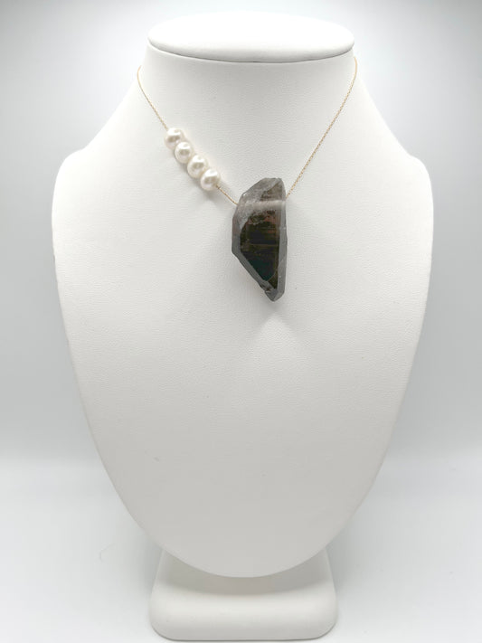 Smokey Quartz Punk Debutant Necklace