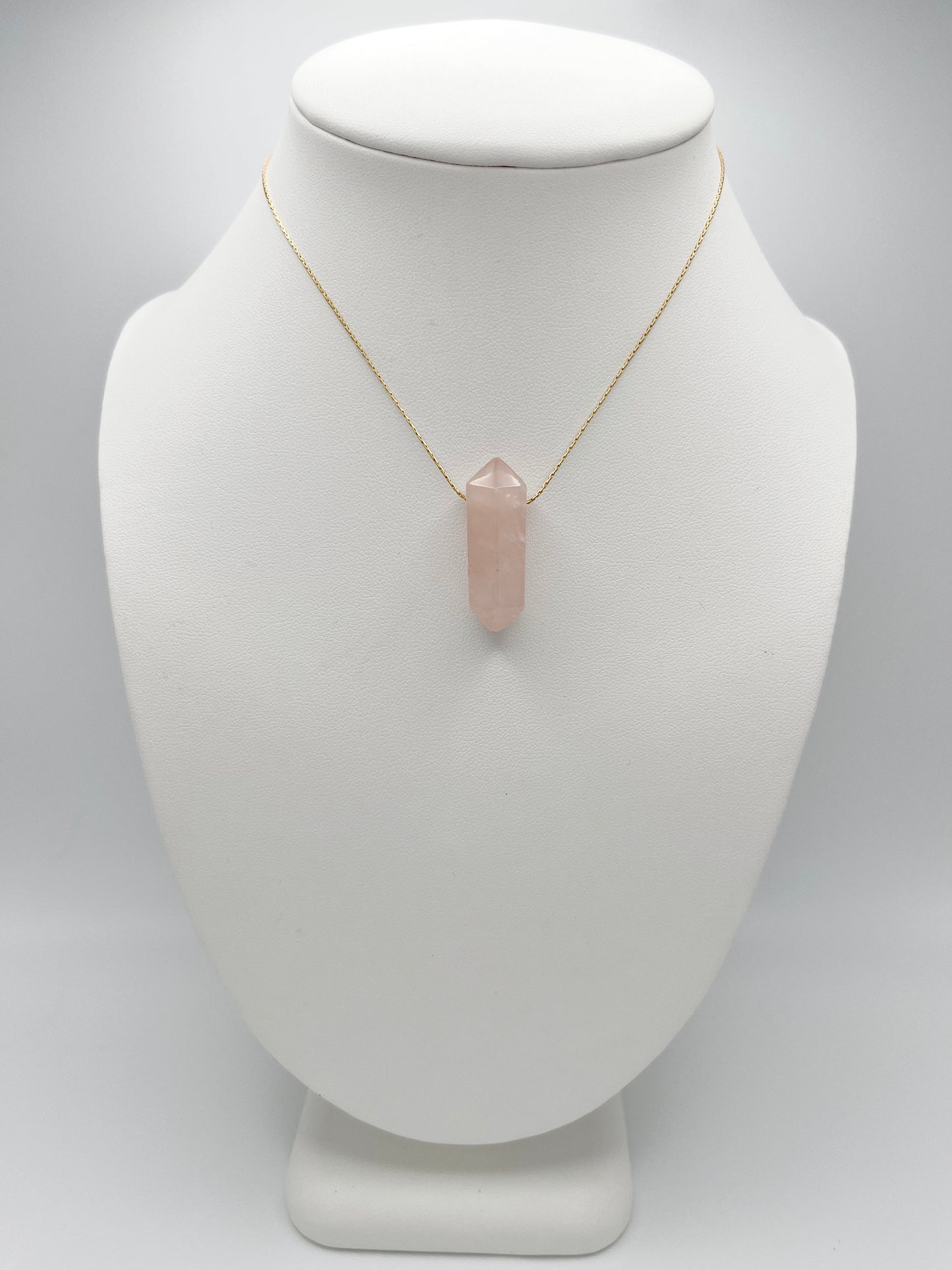 Rose Quartz Crystal Simplicity Necklace